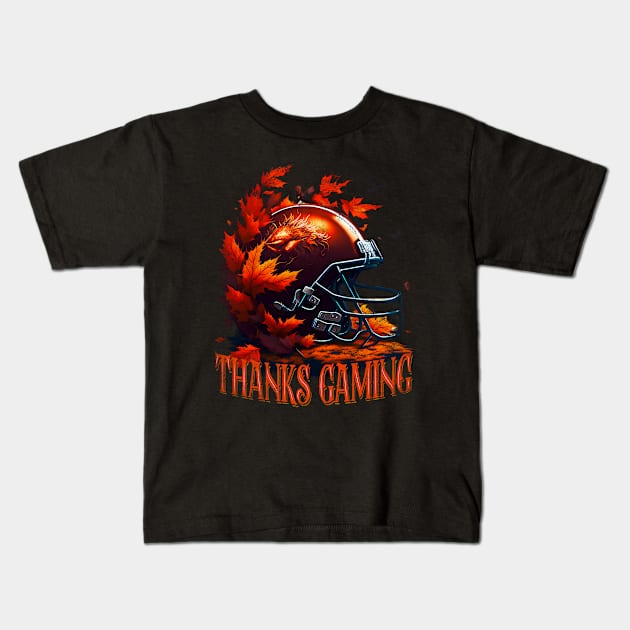 Thanks gaming thanksgiving Kids T-Shirt by design-lab-berlin